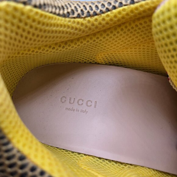Gucci Journey Flashtrek Crystal Sneakers Jewel Chunky Sole Pink/Yellow/White - Picture 9 of 14